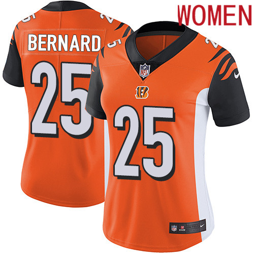 2019 Women Cincinnati Bengals 25 Bernard orange Nike Vapor Untouchable Limited NFL Jersey